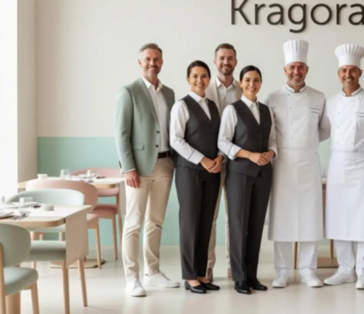 Zespół restauracji NAXSOL ENTERPRISES LTD w eleganckim, jasnym wnętrzu